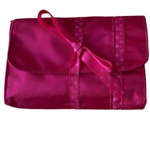 Travel Jewelry Roll-up in Fuchsia